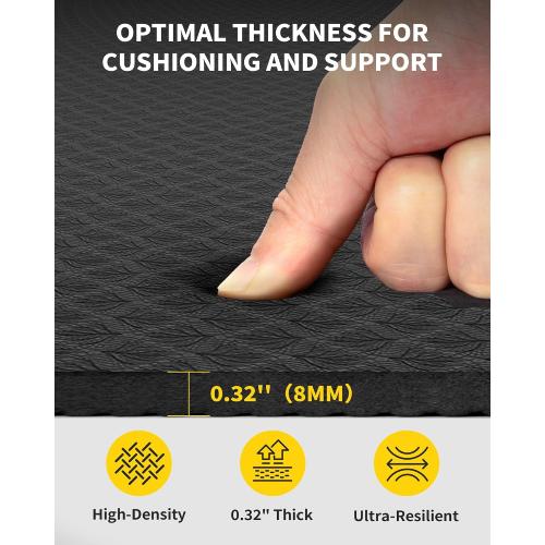 CAMBIVO Yoga Mat 72 x 48 Large Workout Mat for Home Gym Flooring | 6mm-12mm (0.24-0.48) Extra Thick Exercise Mat for Apartment Fitness | High-Density TPE Cushioning for Joint Protection