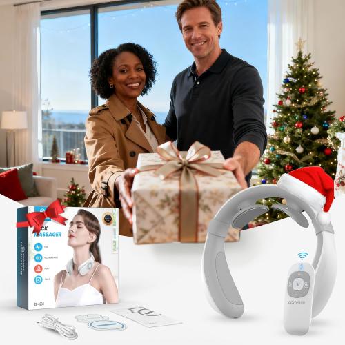 COMFIER Cordless Neck Massager for Pain Relief Deep Tissue, Vibration Travel Massager,Portable Neck Massager for Office