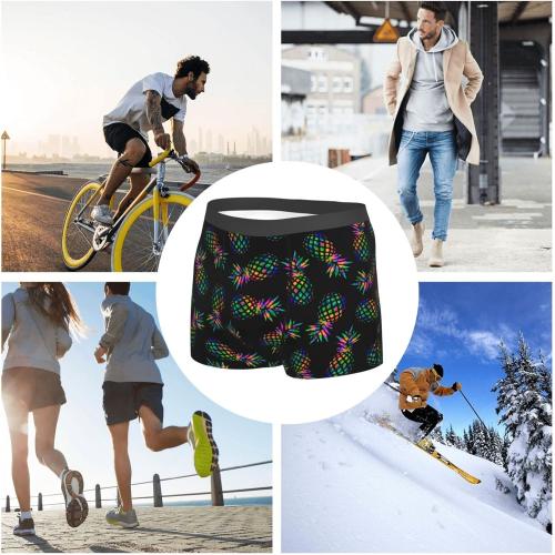 Size M..Colorful Pineapples Men'S Underwear Briefs Breathable Stretch