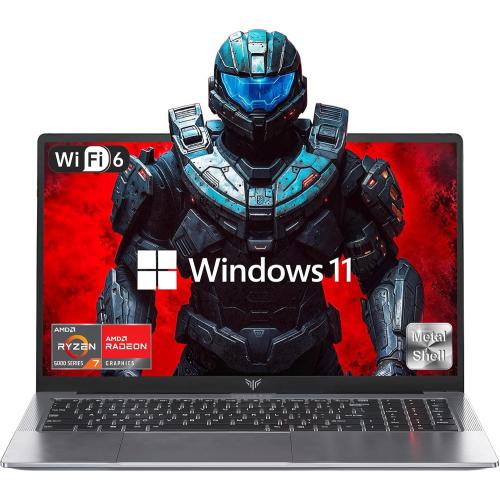 2025 AMD Gaming Laptop, 15.6inch Laptop Computer with AMD Ryzen 7 5700U(8C/16T, Up to 4.3GHz), 16GB RAM 512GB NVMe SSD Windows 11 Laptop, Radeon RX Vega 8 Graphics,WiFi 6