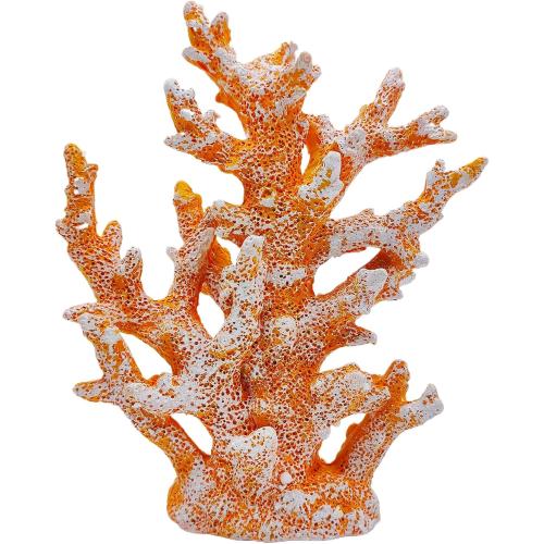 Etlemonde Coastal Beach Orange Coral Reef Statue Home Decor