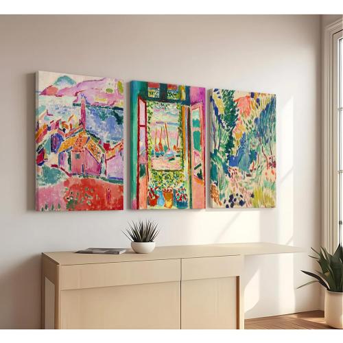 Henri Matisse Wall Art Prints Aesthetic Canvas Matisse Wall Decor Painting Colorful Matisse Wall Art Poster Boho Abstract Matisse Picture Artwork for Bedroom Living Room 16x24x3 Inch Ready to Hang