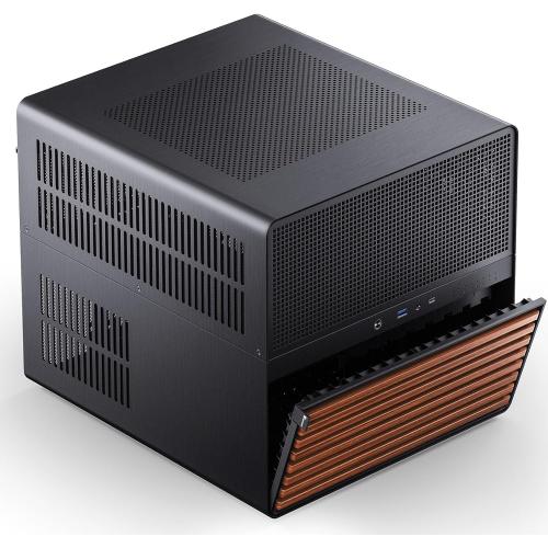 JONSBO N5 NAS Pc Case, E-ATX,12HDD 4SSD Drive Bay GPU HP Host, Supports Max. 4 GPU,E-A.TX(330mm) MB/ATX PSU Supports, with 3 Fans Built-in, 8 Slots PCI, Solid Wood Veneer Computer Case,Home Server