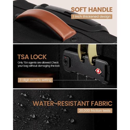 LOVEVOOK Carry On Luggage 22x14x9 Airline Approved, 20 Inch Softside Suitcases with Wheels, Lightweight Spinner Carry on Suitcase with TSA Lock, Water-Resistant Large Capacity Luggage for Travel