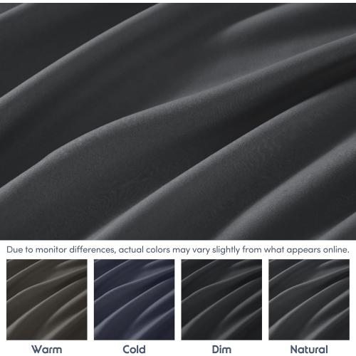 Nestl Grey Extra Deep Pocket Fitted Sheet Queen, Hotel Luxury Queen Fitted Sheet Only Easily Fits 18 to 24 Inch Mattress, Super Soft, Wrinkle-Free, and Breathable Bottom Sheets with Corner Straps