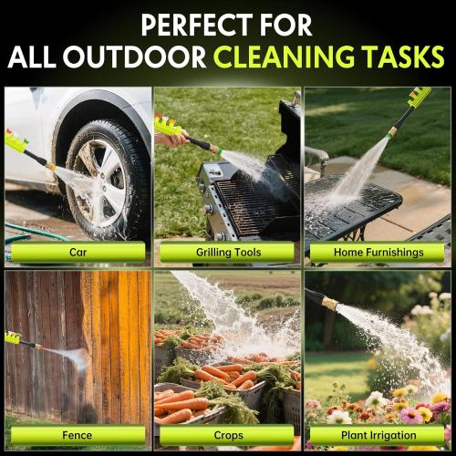 Electric Pressure Washer - 2.5 GPM Portable Lightweight Power Washer, 4 Quick-Connect Nozzles & Adjustable Soap Tank Pressure Washers for Cars, Driveways, Patios, Fences, Decks, Facade, Home Cleaning
