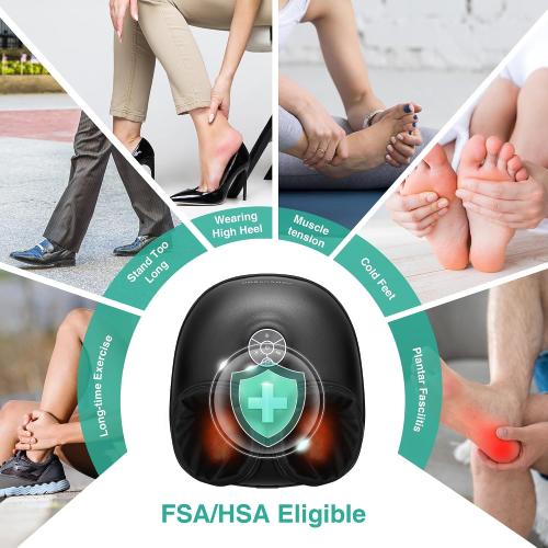Medcursor Foot Massager with Heat - 2026 Upgraded Shiatsu Deep Kneading Machine, Multi Air Compression Intensity, Smart APP Mobile Remote Control, Feet Massage for Home and Office Use