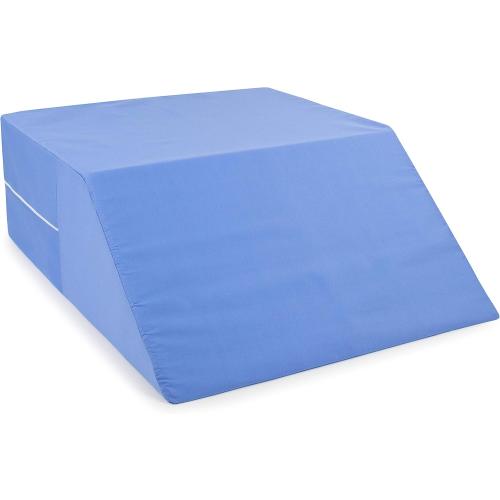 DMI Firm Leg Wedge Pillow for Back Pain Relief (FSA Eligible), High-Density Foam, Bed Wedge Pillow For Legs Elevation, Knee Pain, Post Surgery Pillow, Circulation and Swelling, Pregnancy, Blue
