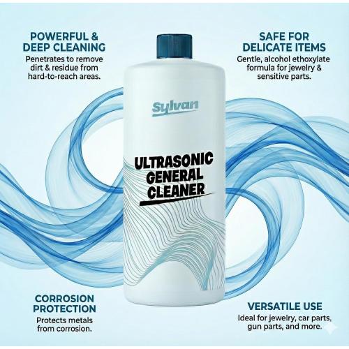 Ultrasonic Cleaner Solution Concentrate | Makes 50 Gal. | Made in The USA | For All Ultrasonic Machines | Cleaning Liquid 32 Oz.