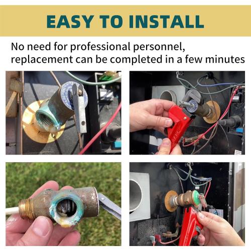 Upgraded 91604 Atwood 1/2 150PSI 210°F RV Temperature and Pressure Relief Valve for GC6AA GC10A G6A GC10A GCH6A EHM4/6/11/20 G9/G16/GE9/GE16/GEH9/GEH Series Water Heater or 1/2 150PSI Water Heater