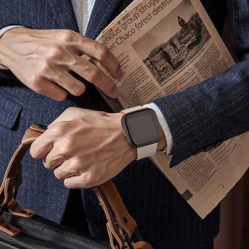 6 Pack Bands for Fitbit Versa 2 Smart Watch - Classic Soft Sport Replacement Wristbands for Women & Men