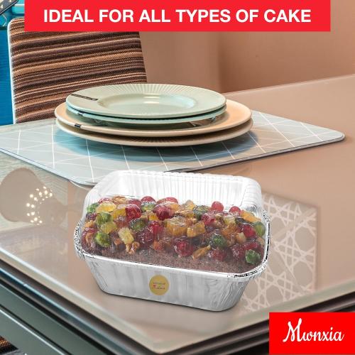 Disposable Mini Aluminum Loaf Pans with Lids & “Handmade with Love” Stickers, 6″ × 3.5″ × 2″, Pack of 25 Perfect for Baking Holiday Baked Bread Mini Cakes, Meatloaf, Banana Bread