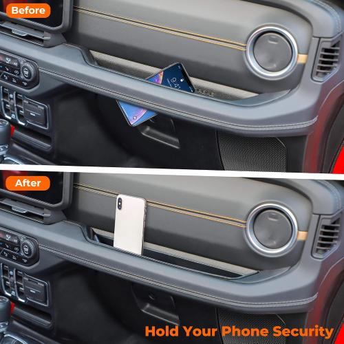 Savadicar Grab Bar Tray Compatible with 2024 2025 Jeep Wrangler (JL) & Jeep Gladiator (JT), Passenger Side GrabTray Storage Organizer, Interior Accessories, Black (Patent Authorization)