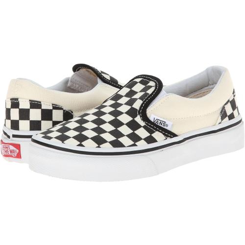 Vans Kids Unisex Classic Slip On, (Checkerboard) Black/White, (Size 6) Toddler