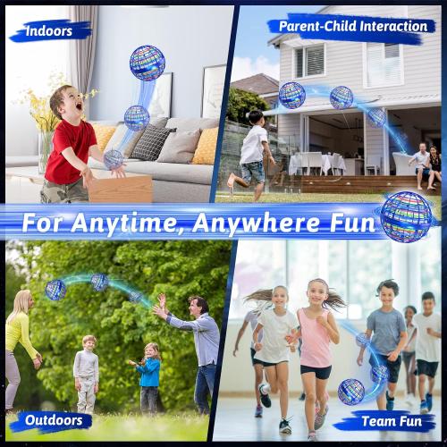 Flying Orb Ball Toys 2 Pack, Soaring Hover Boomerang Spinner Hand Controlled Mini Drone Cosmic Globe Spinning Kids Adults Outdoor Fly Toy Birthday Gift Cool Stuff for Boys Girls 6 7 8 9 10  Year Old