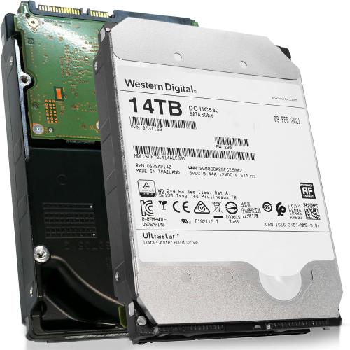 Western Digital Ultrastar DC HC530 WUH721414ALE601 14TB 7200 RPM SATA 6Gb/s 512e CMR 3.5-Inch Enterprise Hard Drive (Renewed)
