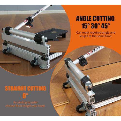 CUTTEREX 13” Vinyl Floor Cutter with Wheels – Easy Angle & Length Cutting, Flooring Tools - Cuts Vinyl Floor, Engineered Wood, LVP, LVT, VCT, SPC, WPC, HSS Blade/LED Light