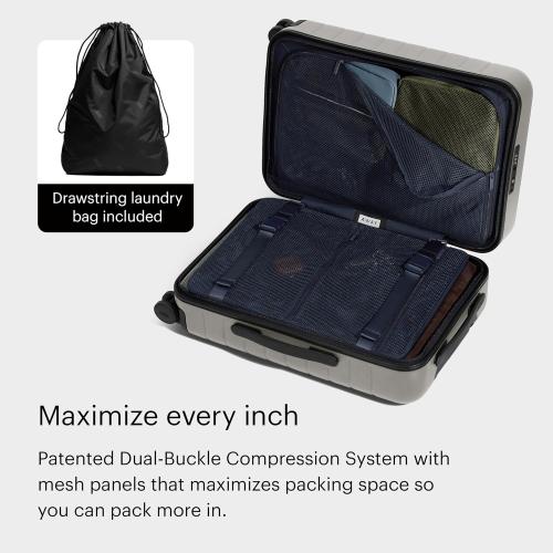 Away The Carry-On Luggage, 22-inch Lightweight Hardside Spinner Suitcase | Durable & Lightweight, Premium 360° Spinner Wheels, Interior Compression System, TSA-Approved Lock, Cloud Gray