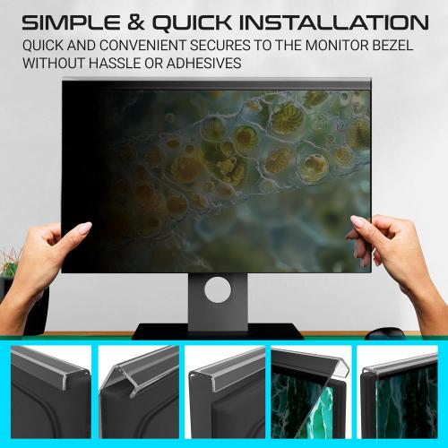 EZ-Pro Screen Protector Privacy Screen Panel for 24 inches (NOT Compatible with iMac) Computer Monitor, Anti Blue Light and Anti-Glare, Screen Panel Size 13.3 Height x21.5 Width