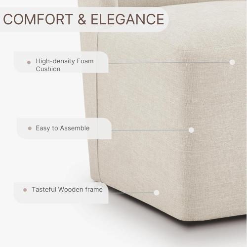 Upholstered Dining Chair with Casters, Wingback Modern Side Armless Deskchair with Rollers for Diningroom Bedroom Livingroom Reading Room