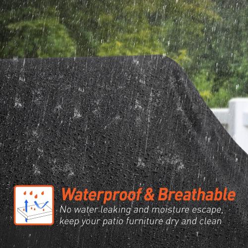 Waterproof 2-Seater Loveseat Covers for Patio Furniture, Weatherproof Outdoor Chair Seat Couch Sofa Cover, 54 W x 37 D x 35 H, Black