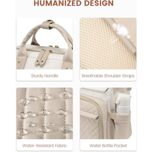 LOVEVOOK Laptop Backpack for Women, 15.6'' Waterproof Nurse Bag Teacher Work Backpack Purse for Women, Travel Computer Backpack for College Office Business Ladies