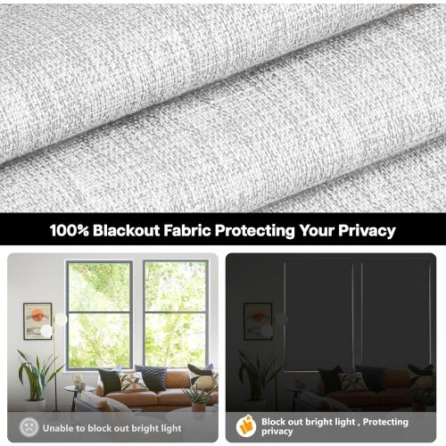 LazBlinds No Tools No Drill Cordless Roman Shades for Windows, Blackout Thermal Insulated UV Blocking Window Blinds, Room Darkening Fabric Blinds for Indoor Windows, 26'' W x 64'' H, Off White
