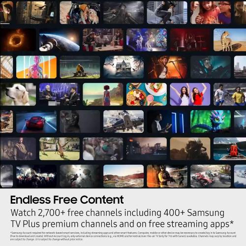 Samsung Size 50-Inch Class Crystal UHD U8000F 4K Smart TV (2025 Model) Endless Free Content, Crystal Processor 4K, MetalStream Design, Knox Security, Alexa Built-in
