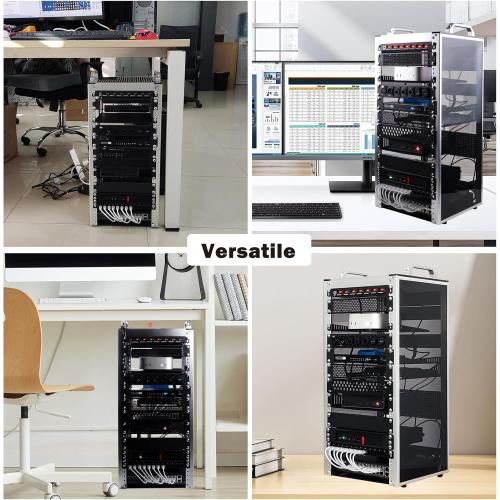 GeeekPi 12U Server Cabinet, 10 inch Server Rack for Network, Servers, Audio, and Video Equipment, DeskPi RackMate T2 Rackmount, 10.23 inch Depth