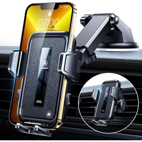 VANMASS 2025 Upgraded Car Phone Holder, [85 LBS Strongest Suction] Patent Safety Cell Phone Mount Windshield Dashboard Vent Truck Accessories Stand Cradle for iPhone 17 Pro Max 16 15 14 13 Android