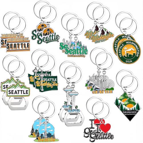 Landical Seattle Keychains Bottle Opener Bulk Seattle Washington Travel Souvenir Theme Gifts City Keychains