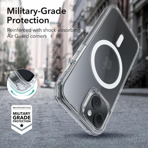 ESR for iPhone 15 Case, Compatible with MagSafe, Military-Grade Protection, Yellowing Resistant, Scratch-Resistant Back, Magnetic Phone Case for iPhone 15, Classic Series, Clear