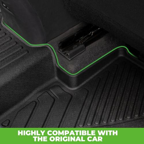Floor Mats & Cargo Liner Set for 2016-2023 Dodge Challenger AWD(Not for RWD) All Weather Protection TPE Anti-Slip Automotive Full Set Custom Trunk Mat Dodge Challenger RWD Floor Mats Accessories