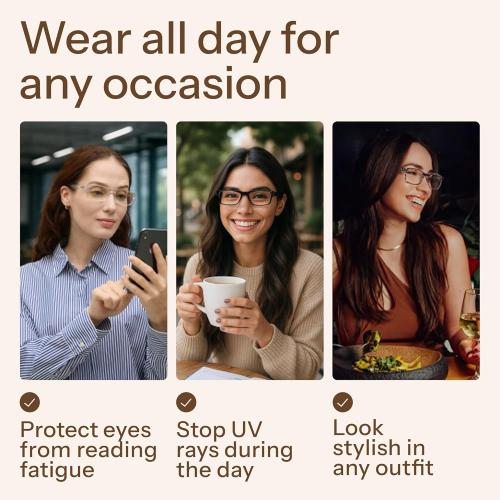 Gaoye Professional Reading Glasses for All Day - Computer Readers with Blue Light Protection - Value Pack