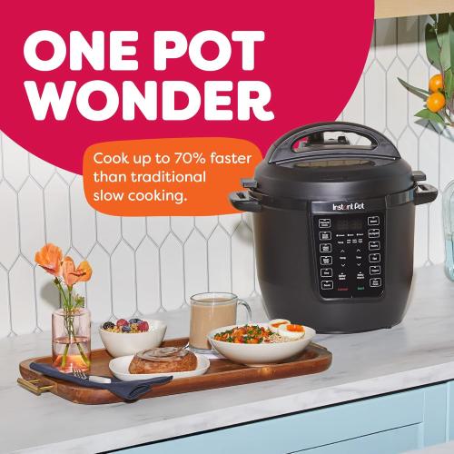Instant Pot 6QT RIO 7-in-1 Multi-Cooker, Pressure Cooker, Slow cook, Sauté, Steam, Rice Maker, Yogurt, & Warmer, Black, 6 Quarts ‼️has stains ‼️and may come with missing or broken pieces ‼️
