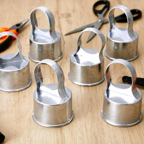 ‼️may be missing pieces also has stains and scratches ‼️Therwen 24 Pack Chain Link Fence Ring Cap for 2-3/8 Od Post, 2 1/2 Aluminum Eye Top Rail Cap with 1-5/8 Loop, Outdoor Rail Fencing Repair Hardware