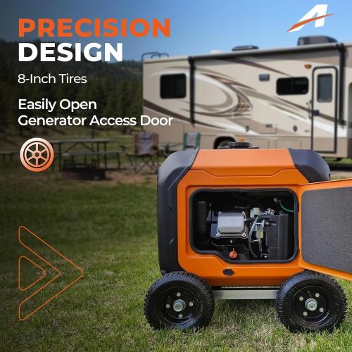 All Terrain Wheel Kit,Cart for Generac iQ3500 with Puncture-Resistant Pneumatic Puncture-Resistant Pneumatic Tires (4 Packs)
