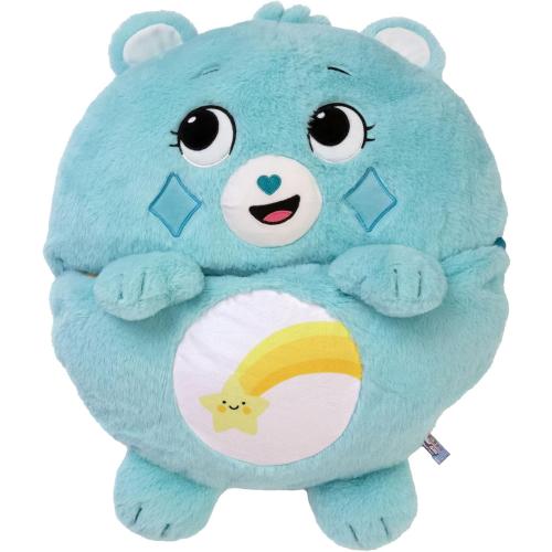 Happy Nappers: Care Bears Sleep Sack Large - Wish Bear - 66 x 30, 2-in-1: Plush Character Opens Into Sleeping Bag, Soft Nap & Play Animal, Kids 3