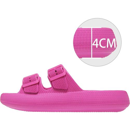 Size 8/9 BenSorts Pillow Sandals for Women Men Thick Sole Adjustable Buckles EVA