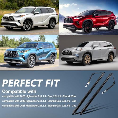 Electric Rear Tailgate Liftgate Struts Shock Compatible with 2021 2022 2023 Highlander Power Liftgate Actuator Replace for 689100E070,689200E050(Driver & Passenger Side)