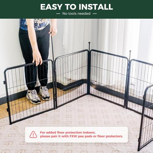 FXW Rollick Unleashed Dog Playpen for Indoor, Yard, RV Camping, 24 inch 6 Panels for Small and Puppy Dogs│Patented‼️used all hardware may not be available ‼️