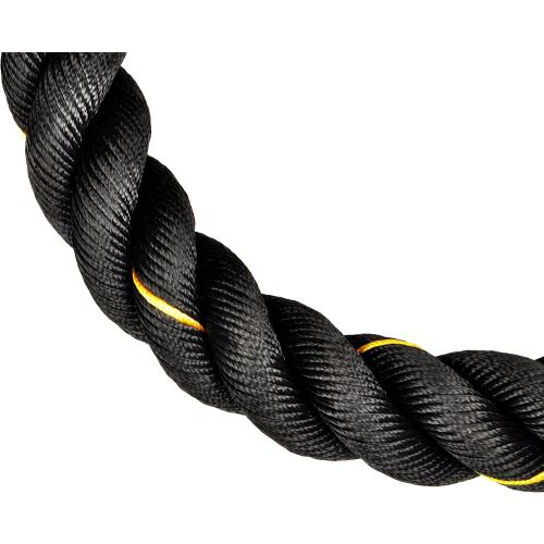 Fitvids Battle Rope 1.5Inch 2 Inch Diameter Poly Dacron 30 FT – 40 FT – 1.5-Inch, 30FT – Black