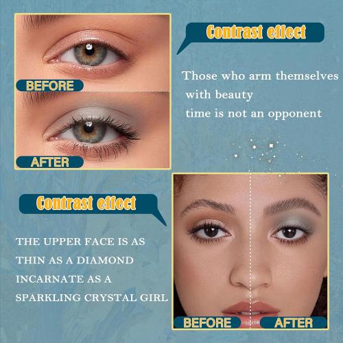 9 Color Smoky Eyeshadow Kit, Waterproof Long Lasting High Pigmented Shadows, Black, White, Silver & Gray, Glitter Eyeshadow Palette with 3 Brushes