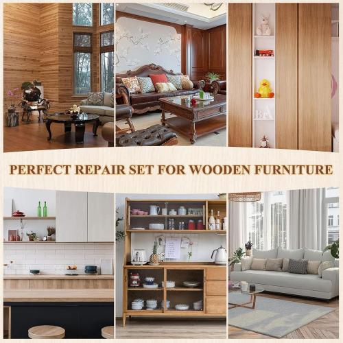 A-HEYIDA 22PCS Wood Furniture Repair Markers - 16 Colors Furniture Touch Up Pen with Beeswax Wood Putty Filler, Wooden Stain Marker Covers Scratches, Scuffs, Cabinets, Tables, Floors