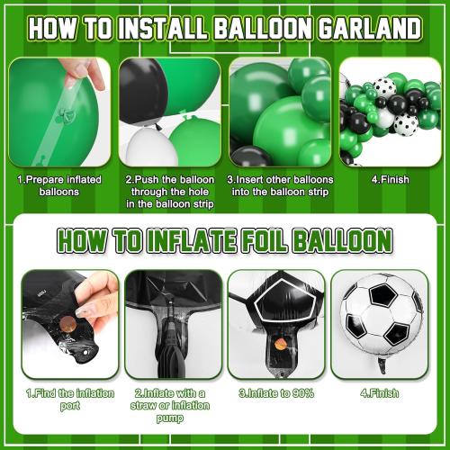 6th Birthday Soccer Balloon Arch, Soccer Birthday Decorations For Boys Kids