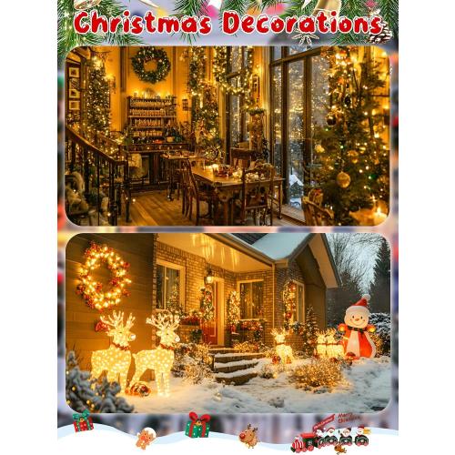 50FT 1000 LED Christmas Cluster Lights, Firecracker String Lights with Remote & 8 Modes & Timer, Waterproof Fairy Twinkle Light Plug in for Indoor Outdoor Party Garden Xmas Tree Decoration, Warm White