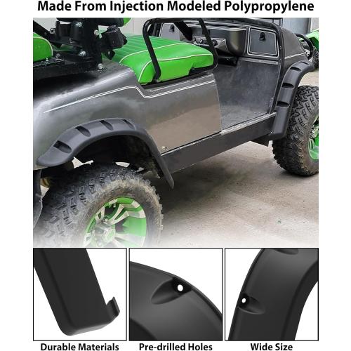 SAUTVS Front and Rear Fender Flares Compatible with Yamaha Golf Cart G14 G16 G19 G20 G22 Accessories, Mud Flaps Mud Guards for Yamaha Standard and Unmodified G14-G22 Golf Carts Bodies Only, 4PCS