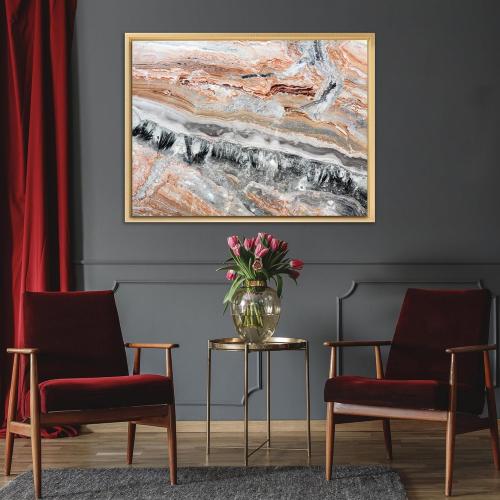 Pixy Canvas 18x24 inch Floater Frame for Canvas Paintings, Wood Panels, Canvas Panels & Stretched Canvas Boards. Floating Frame fits 5/8, 3/4 & max 7/8 Deep Artwork (Brass Gold; 18 x 24 inch)