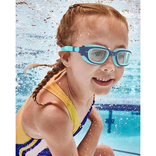 Kids Swim Goggles,Swimming Goggles for Kids 6-14, Anti-Fog UV Protection Pool Glasses for Boys Girls