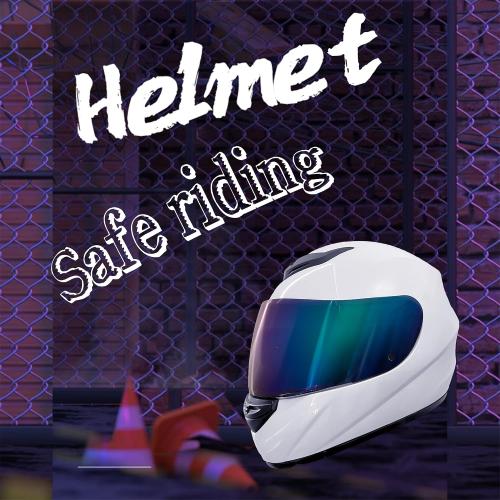 KRN Full Face Motorcycle Motorbike Helmet with Color Visor DOT Approved- Helmet & Balaclava NOT INCLUDED
